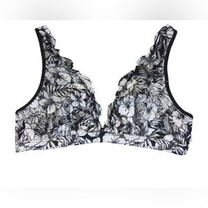Victoria's Secret PINK Lace black/white floral Bralette sz large